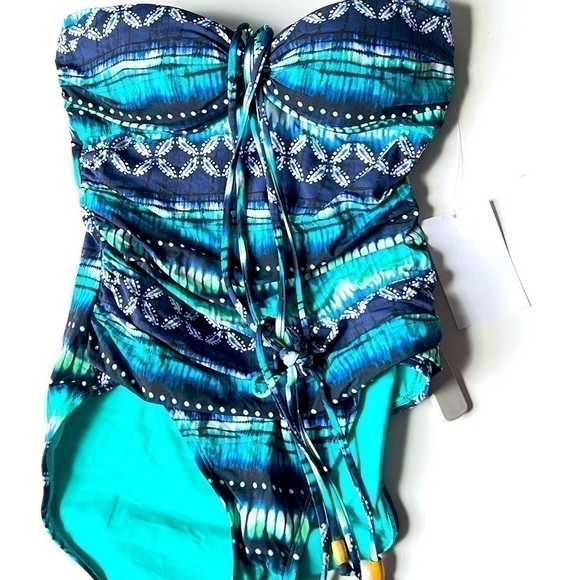 New Bleu by Rod Beattie Draped Bandeau
Tankini Top - Navy Blue 8 New swinsuit - Picture 13 of 15